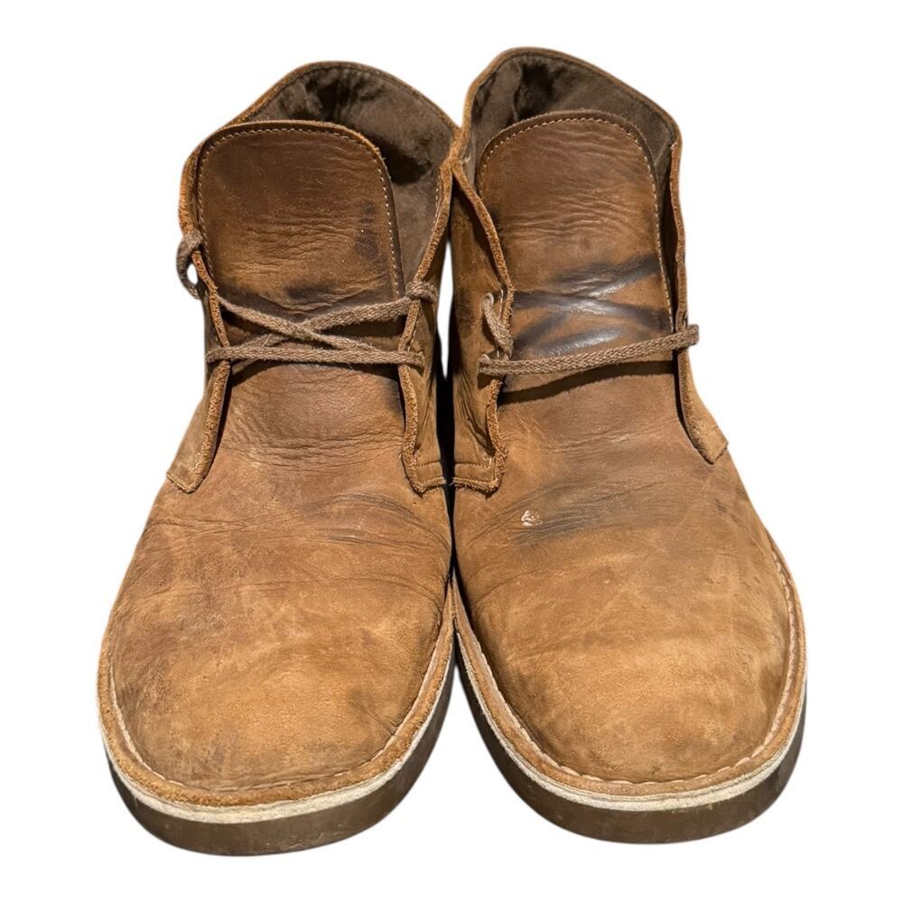 Clarks Men's Bushacre Chukka Desert Ankle Laced Boots Size 14 M Beeswax Leather - Picture 4 of 9